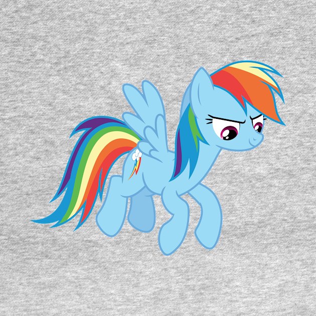 Rainbow Dash hovering by CloudyGlow